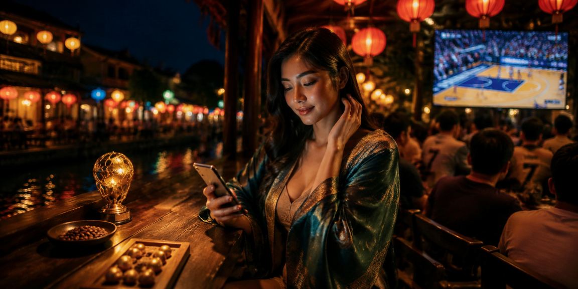 Người dùng ở Hội An xem câu hỏi thường gặp về cá cược trên điện thoại